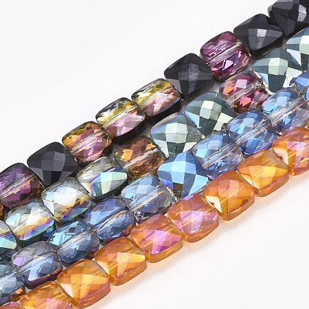Electroplate Glass Beads Strands EGLA-S176-02-1