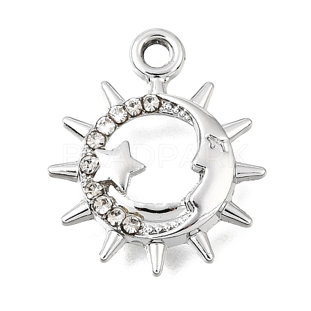 UV Plating Alloy Crystal Rhinestone Pendants RB-CBAD37D-11P-1