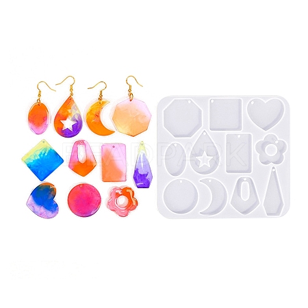 Geometric Earrings Pendants DIY Silicone Mold DIY-Q033-01A-1