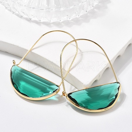 Brass Hoop Earrings X-EJEW-T007-04G-01-NF-1