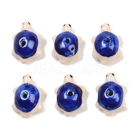 Handmade Bright Glazed Porcelain Beads PORC-CJC0009-03D-1
