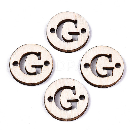 Unfinished Natural Poplar Wood Links Connectors WOOD-S045-140A-01G-1