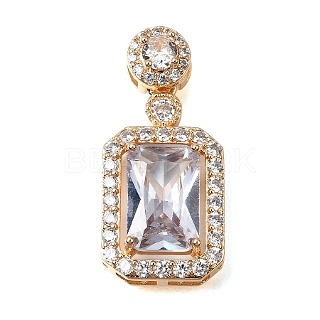 Brass Pave Cubic Zirconia Pendants KK-N290-34G-03-1
