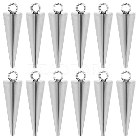 12Pcs 304 Stainless Steel Pendants STAS-LP0001-35-1