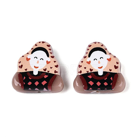 Printed Opaque Resin Beads RESI-N043-17C-1