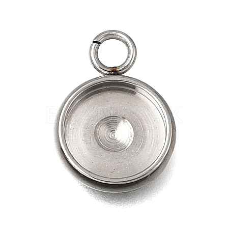 304 Stainless Steel Pendant Cabochon Settings STAS-F365-02C-P-1