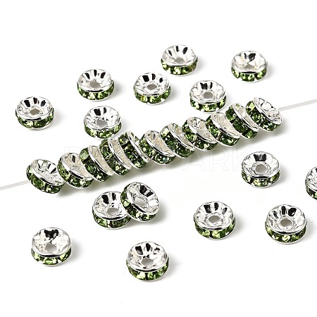 Brass Grade A Rhinestone Spacer Beads RB-A014-Z8mm-07S-1