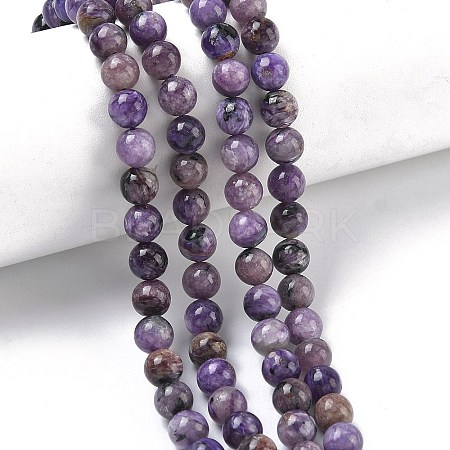 Natural Charoite Beads Strands G-C270-O02-04-1