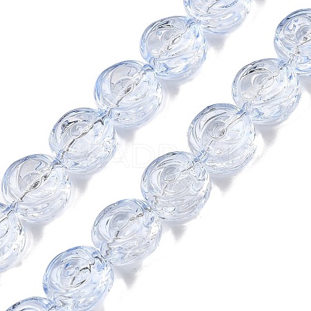 Baking Paint Transparent Glass Beads Strands GL-CBA2ED2-04C-1