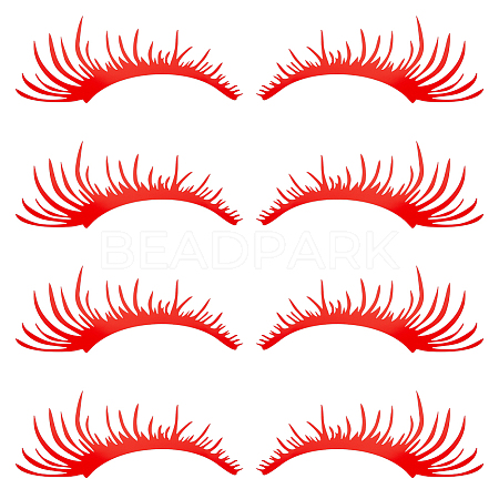 PET Eyelash Car Stickers STIC-WH0004-04C-1