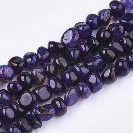 Natural Dragon Veins Agate Beads Strands G-S349-28D-1