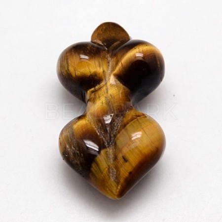 Natural Tiger Eye Pendants G-D448-08-1