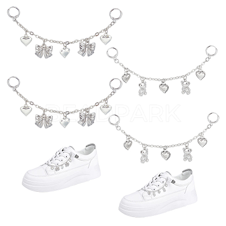 4Pcs Iron Boot Strap Chains HJEW-OC00220-1