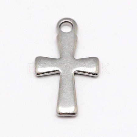 Stainless Steel Cross Charms X-STAS-M037-14-1