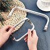 2Pcs 2 Style Aluminium Purse Handle Frame FIND-CA0003-24A-3