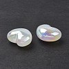 UV Plating Rainbow Iridescent Acrylic Beads OACR-H015-02-4