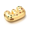 Brass Cubic Zirconia Pendants KK-M295-13G-E-2