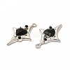 Rack Plating Alloy with Glass Pendants FIND-G051-03P-3
