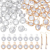 80Pcs 2 Colors Brass Micro Pave Cubic Zirconia Pendants KK-UN0005-15-1