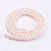 Eco-Friendly Dyed Glass Pearl Round Beads Strands HY-A002-4mm-RB091-2
