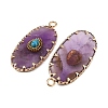 Natural Amethyst & Synthetic Turquoise Carved Pendants GG-CBA5963-02H-2
