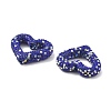 Heart Shape Polymer Clay Rhinestone Beads CLAY-NH0001-09B-07-3
