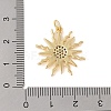 Brass Micro Pave Clear Cubic Zirconia Pendants ZIRC-A013-53G-3