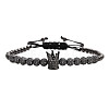 Copper Diamond Ball Crown Zircon Bracelet for Women ST0515597-1