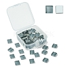 60Pcs Transparent Glass Cabochons GLAA-YW0003-65-27-1