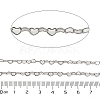 304 Stainless Steel Heart Link Chains CHS-A016-34A-P01-2
