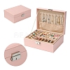 Rectangle PU Leather Jewerly Organizer Case with Clasps PW-WG93289-05-1