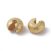 Textured Brass Crimp Beads Covers KK-I665-23G-2