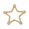 Golden 304 Stainless Steel Rhinestonet Pendants STAS-Q312-02D-G-1