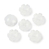 Transparent Spray Paint Glass Bead Caps GLAA-H035-04-2