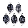 Natural Snowflake Obsidian Links/Connectors G-T131-102-04-1