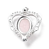 Natural Rose Quartz Pendants G-I322-04P-12-4