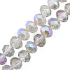 Transparent Crackle Electroplate Glass Beads Strands EGLA-T008-028-A02-1