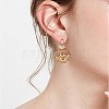 12Pcs 3 Style Brass Micro Pave Clear Cubic Zirconia Stud Earring Findings ZIRC-SZ0002-26-7