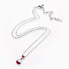 304 Stainless Steel Pendant Necklaces NJEW-L166-08P-2