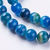 Natural Striped Agate/Banded Agate Beads Strands X-G-G582-10mm-10-3