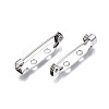 Tarnish Resistant 201 Stainless Steel Brooch Pin Back Safety Catch Bar Pins X-STAS-S117-021C-2