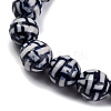 Handmade Blue and White Porcelain Beads Strands PORC-I027-01E-3