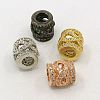 Brass Cubic Zirconia European Beads ZIRC-F001-75-1