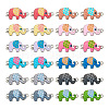 48Pcs 12 Styles Alloy Enamel Connector Charms ENAM-TA0001-38-2