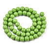 Opaque Solid Color Glass Beads Strands X-GLAA-T032-P8mm-06-3