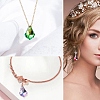 35Pcs 7 Colors Electroplated Glass Pendants FIND-YW0005-99-6