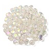 UV Plating Rainbow Iridescent Acrylic Beads OACR-F004-05G-3
