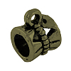 Tibetan Style Alloy Tube Bails X-TIBE-30047-AB-NR-2