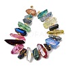 Electroplated Natural Quartz Crystal Beads Strands G-F800-F09-2