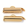 Brass Slide On End Clasp Tubes KK-N254-119G-02-1